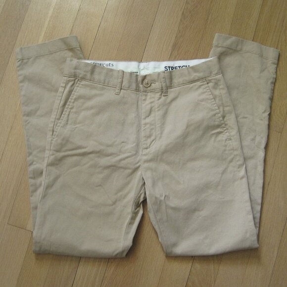Crewcuts Boys Straight-Fit Stretch Khaki Chino Pants Size 12 Casual Cotton - Picture 1 of 7